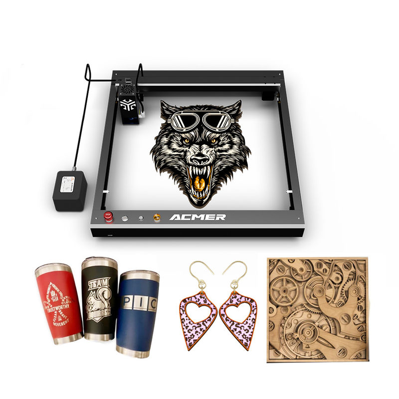 ACMER P2 Diode Laser Wood Cutter And Engraver 33W Với Hệ thống hỗ trợ không khí tự động