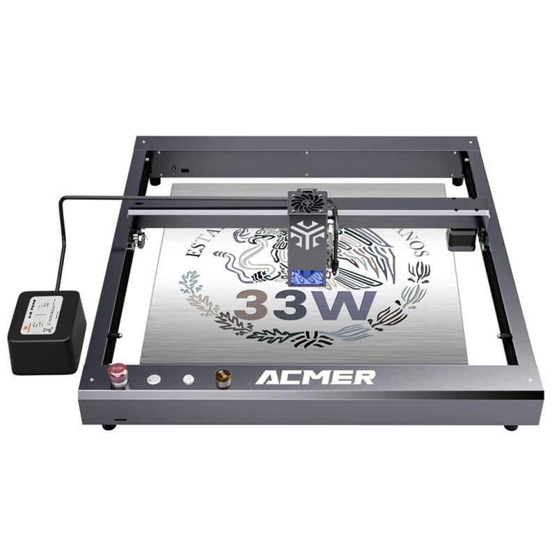 ACMER P2 33W Máy cắt khắc laser, khắc laser trên bàn gỗ và cắt tốc độ cao 30000mm / phút