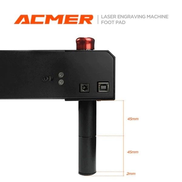 Máy khắc laser nâng kim loại Riser Màu đen cho máy khắc laser ACMER