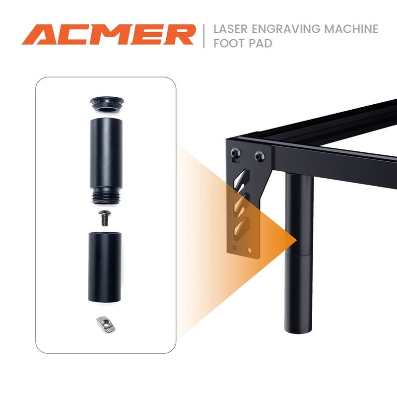 Máy khắc laser nâng kim loại Riser Màu đen cho máy khắc laser ACMER