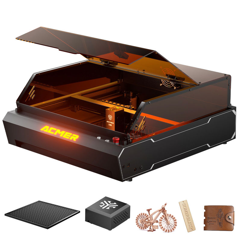 2 trong 1 Máy cắt khắc laser laser kép 390x400mm Khu vực làm việc khắc