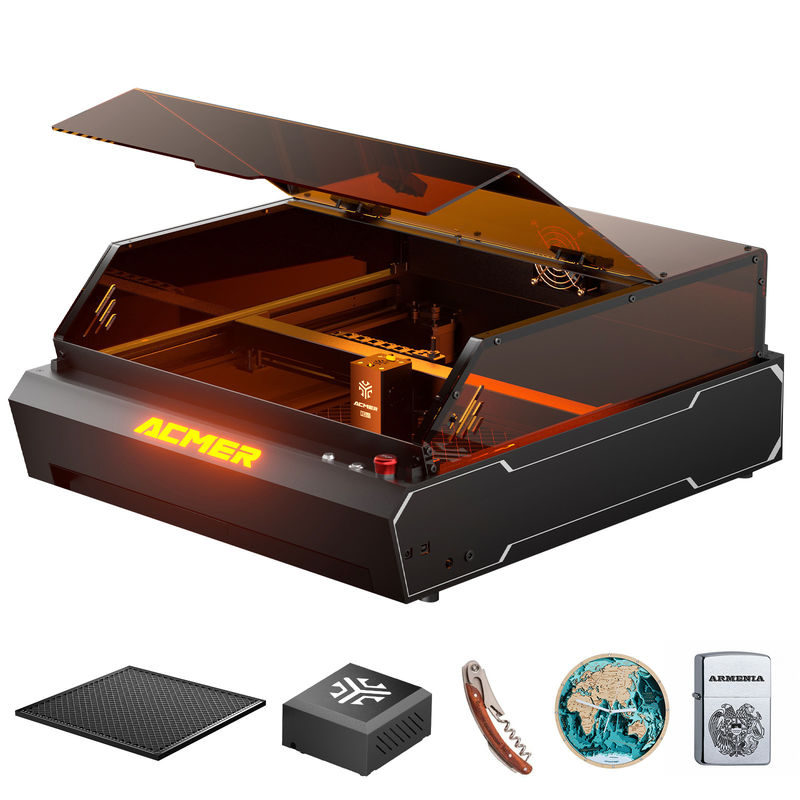 ACMER P3 2 trong 1 Máy cắt khắc mô-đun laser kép với Laser Diode 10W Laser IR 2W