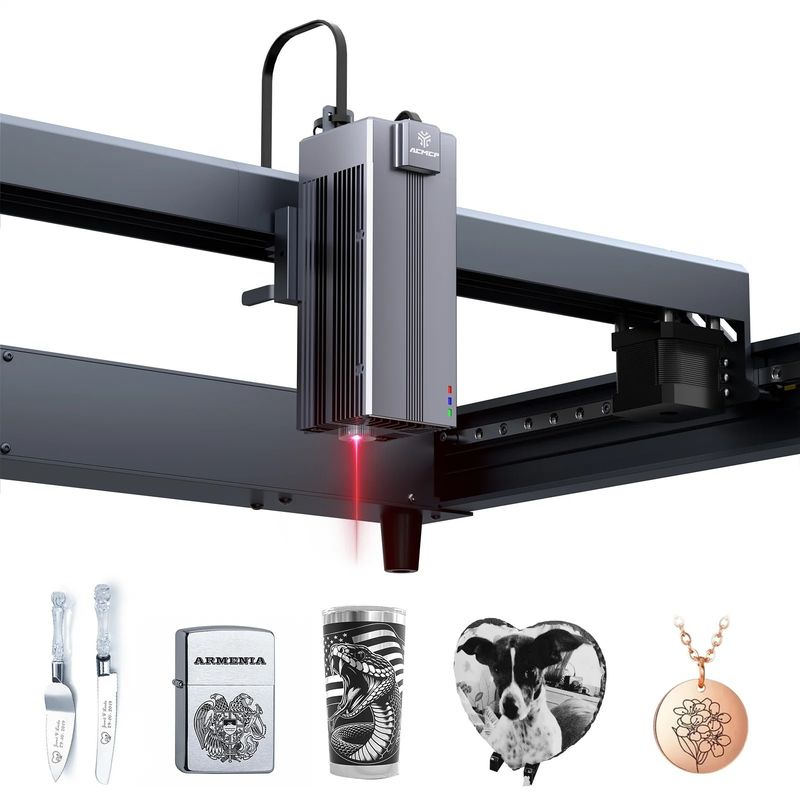 ACMER P2 IR 2w Fiber Laser Engraver 0.03mm Điểm siêu mịn cho kim loại nhựa đá Acrylic