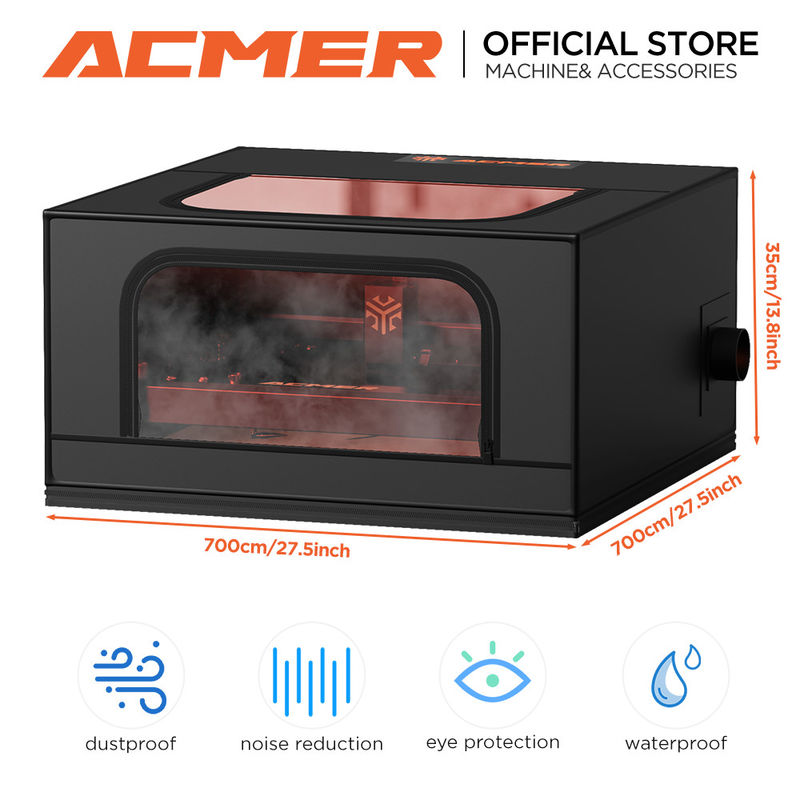 ACMER R10 Bảo vệ Máy khắc laser Khung chống cháy chống bụi Khói khói Khẩu thùng Bảo vệ mắt