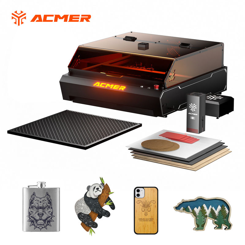 Máy cắt khắc laser chính xác ACMER P3 96W IR Diode Laser 0.01mm Độ chính xác chuyển động cho Acrylic